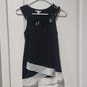 Black and White Sleeveless Top NWT